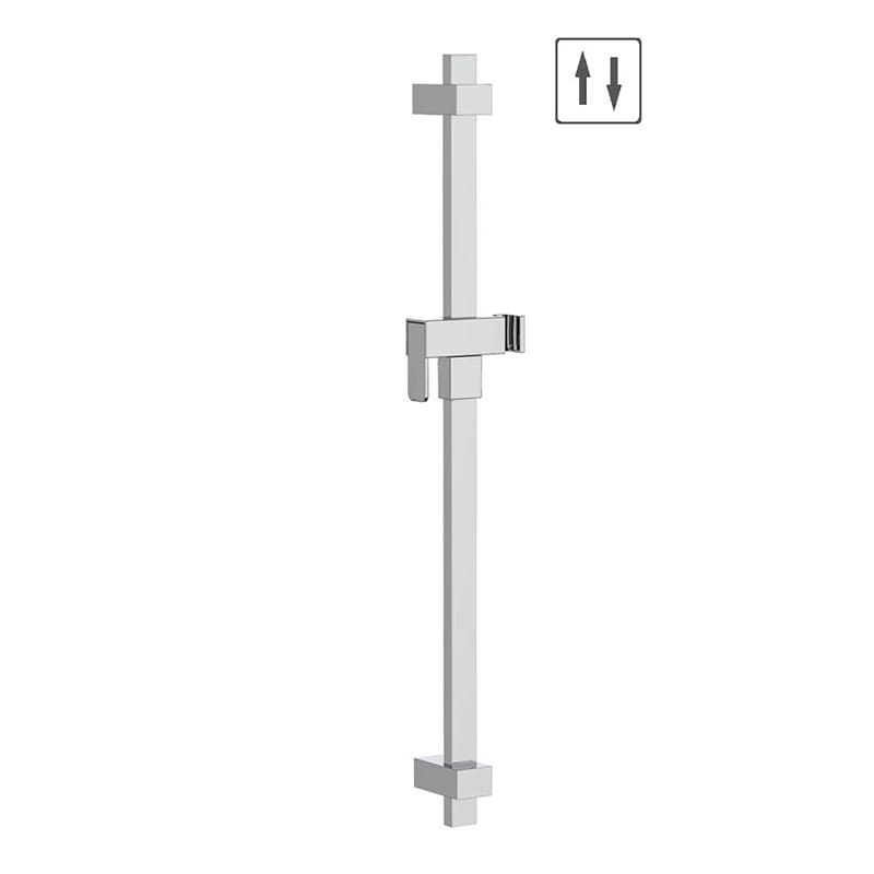 SR-23 30 inch Stainless Steel Square Shower Slider Bar with adjustable handheld shower head holder