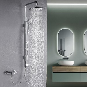 HL-2468 Stainless Steel Multi-Function Shower Panel with Rainfall Rain Shower Head and Hand Shower and body jet for Bathroom