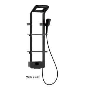 HL-2492 HUALE New Design Wall Mounted Shower Panel with modern rain shower head and Hydro-Powered Temperature Display for bathroom
