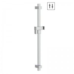 SR-23 30 Inch Stainless Steel Square Modern Matte Black Shower Slider Bar With Adjustable Handheld Shower Bracket For Bathroom