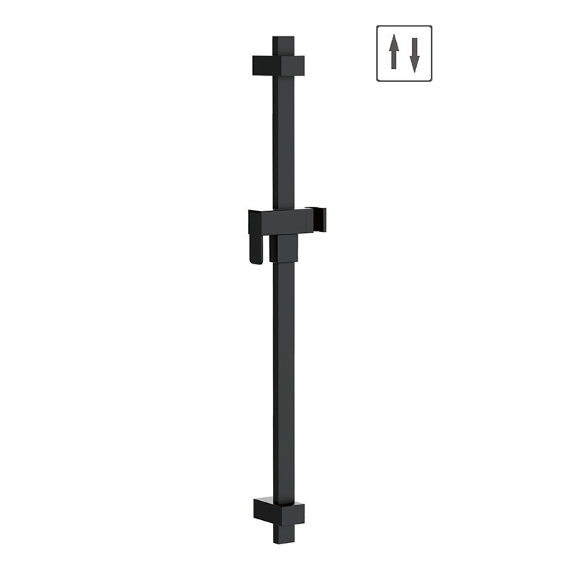 SR-23B 30 inch Stainless Steel Square Modern Matte black Shower Slider Bar