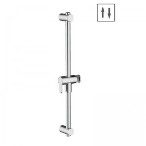 SR-24-1 24 Inch Stainless Steel Round Chromed Shower Slider Bar  Screw Wall Mounted ,Surface Chromed
