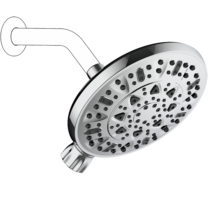5F180  Large size multi Function New Design ABS Chromed Rainfall Shower Head for Bathroom
