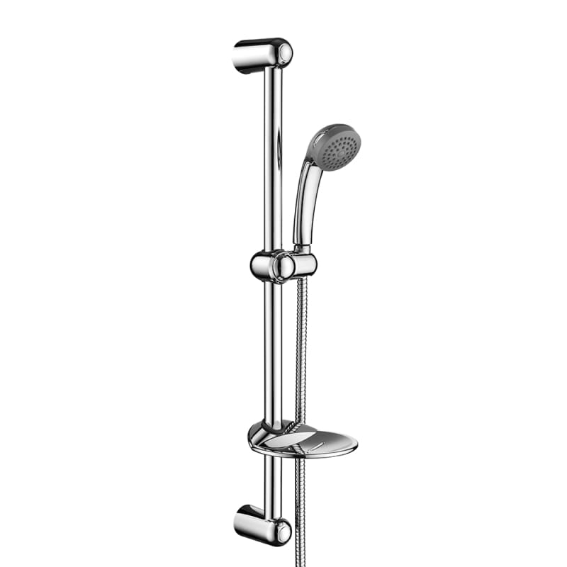 1F1058-6 26 inch Brass Shower Slider Bar Set with single function handheld shower and 60inch shower hose
