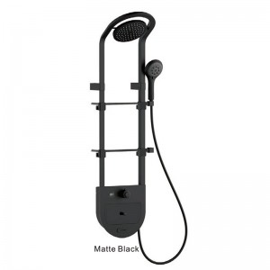 HL-2491 HUALE New Design Modern Shower Panel with 2 Trays for storage and Hydro-Powered Temperature Display  for bathroom