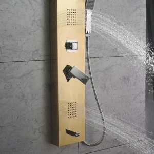 HL-2364G Huale Multi-Function upper water inlet system Shower Panel in stainless steel 304 material for Home Hotel Resort