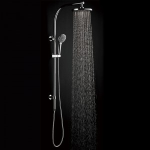 HL-3112 Brass multi Function Chromed Long Shower Column Set including rain shower ,handheld shower for Bathroom