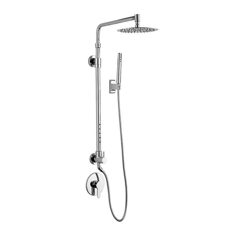 HL-3152 Stainless Steel 304 multi Function Chromed Shower Column Set including rain shower ,handheld shower and spray massage for Bathroom