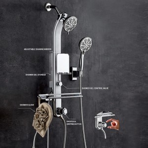HL-2490 Patented Innovative Al Shower Panel Shower Refillable Soap Dispenser With Loofa