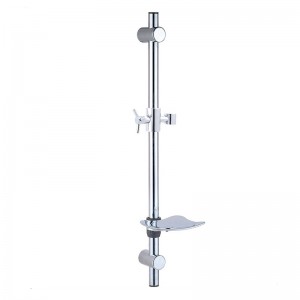 SR-3CU 25.8 Inch Brass Designed Round Shower Slider Bar With Adjustable Handheld Shower Head Holder