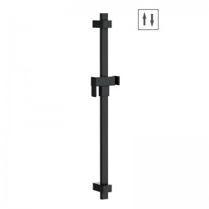 SR-23 30 Inch Stainless Steel Square Modern Matte Black Shower Slider Bar With Adjustable Handheld Shower Bracket For Bathroom