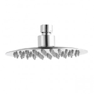 HL6415 6 inch Wall mounted Single Function 304 Stainless Steel Ultra-thin High Pressure Rain Shower Head in round shape for Bathroom
