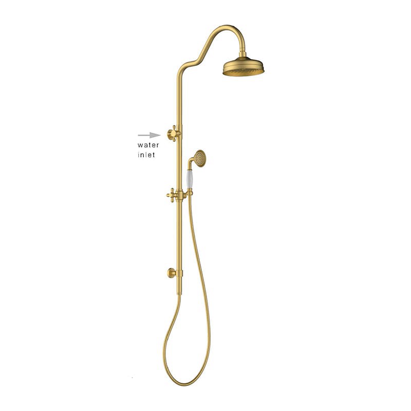 Brass multi Function Gold color antique Shower Column Set including rain shower ,handheld show