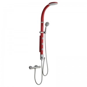 HL-2419R  HUALE Al Red Multi Function Shower Panel for Bathroom