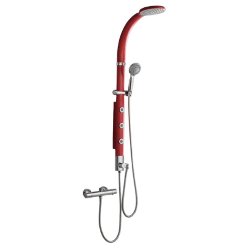 HL-2419R  HUALE Al Red Multi Function Shower Panel for Bathroom