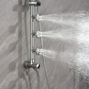 HL-3140  Brass multi Function Chromed Shower Column,Upper bracket with water inlet shower Set for Bathroom