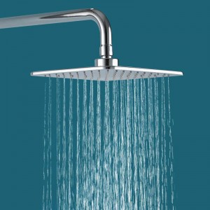 1F151  6 Inch High pressure ABS Chromed Square Rain Shower head For Bathroom