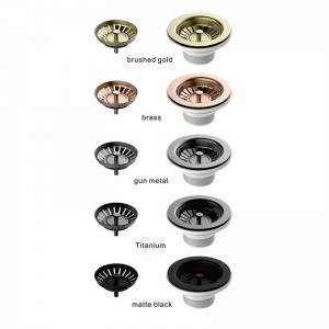 HL-9102A  Kitchen Sink Stainless Steel Basket Strainer Water Stopper With Drain Assembly,Chromed Finish Rustproof And Durable