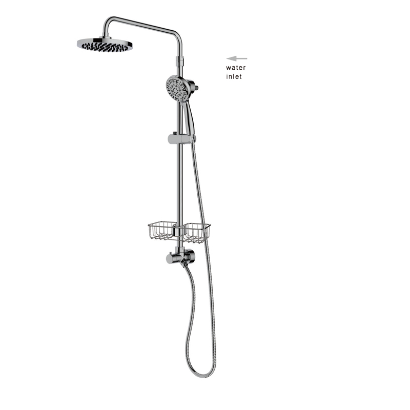 HL-3141 Wall mounted copper multi Function Chromed Shower Column Set for Bathroom