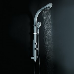 HL-2475W HUALE Aluminium White Multi Function Shower Panel Two function rain shower ,spray modern rain shower head with Mixer for bathroom