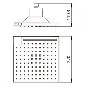 3F169 New Design 3 function Sensor Rain Shower Head timing and water temperature screen for Bathroom