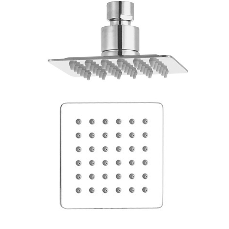 HL6310 Wall Mounted 4 inch Single Function Square 304 Stainless Steel Ultra-thin High Pressure Rain Shower Head for Bathroom