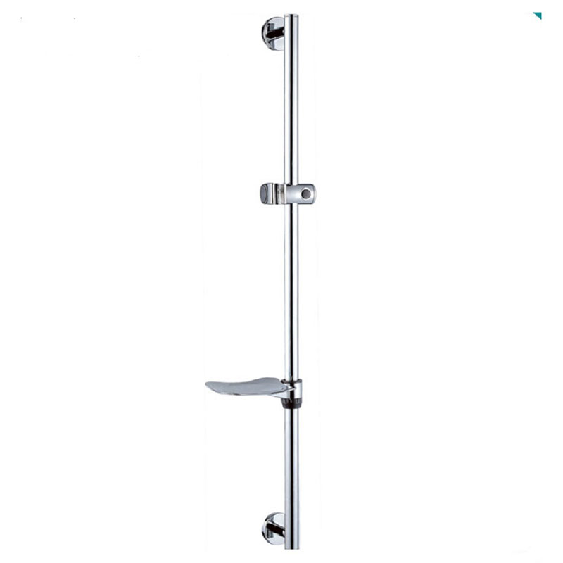 SR-1-9F 34 inch Stainless Steel Round Shower Slider Bar with adjustable handheld shower head holder