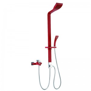 HL-2433R Red Wall mounted shower panel with multi function for bathroom
