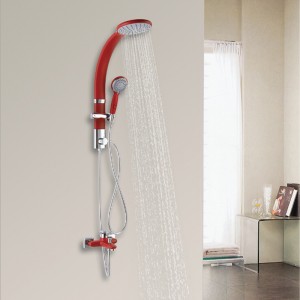 HL-2417R Shower Panel Tower System Al Multi-Function Shower Panel with Spout Rainfall Waterfall Massage Jets Tub Spout Hand Shower for Home Hotel Resort