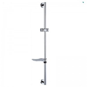 SR-1-9F 34 inch Stainless Steel Round Shower Slider Bar with adjustable handheld shower head holder