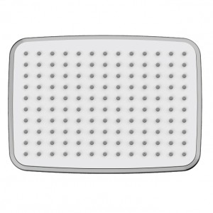 1F652 Luxury High Pressure ABS Chromed Rectangle Rain Shower head For Bathroom