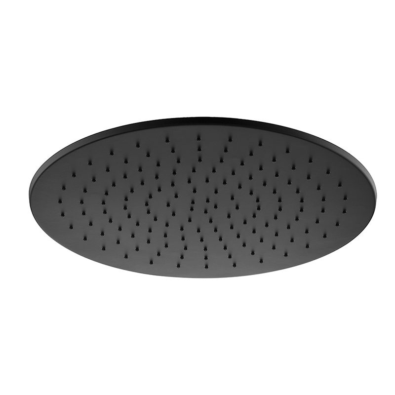 HL6304B 16 inch Big Size Matte Black Round Single Setting 304 Stainless Steel High Pressure Soft Spray Rain Shower Head for Bathroom