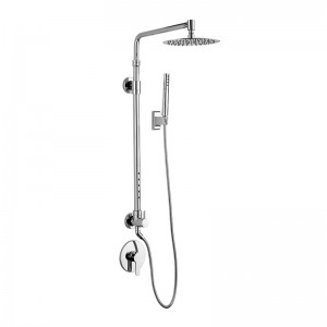 HL-3152 Stainless Steel 304 multi Function Chromed Shower Column Set including rain shower ,handheld shower and spray massage for Bathroom