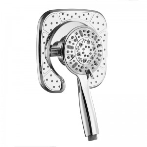 ZM8189 Magnetic Auto-Switch Dual Shower Head with handheld Spray Shower head Kit for Bathroom
