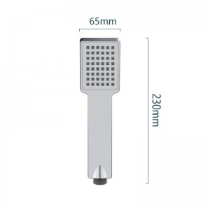1F1748-1 Single Setting Square Modern Plastic Hand Shower,Surface Chromed