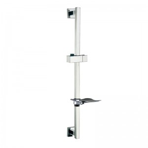 SR-4D/SR-4DWM 27.6 Inch Brass Square Designed Shower Slider Bar With Adjustable Shower Bracket ,Surface Chromed