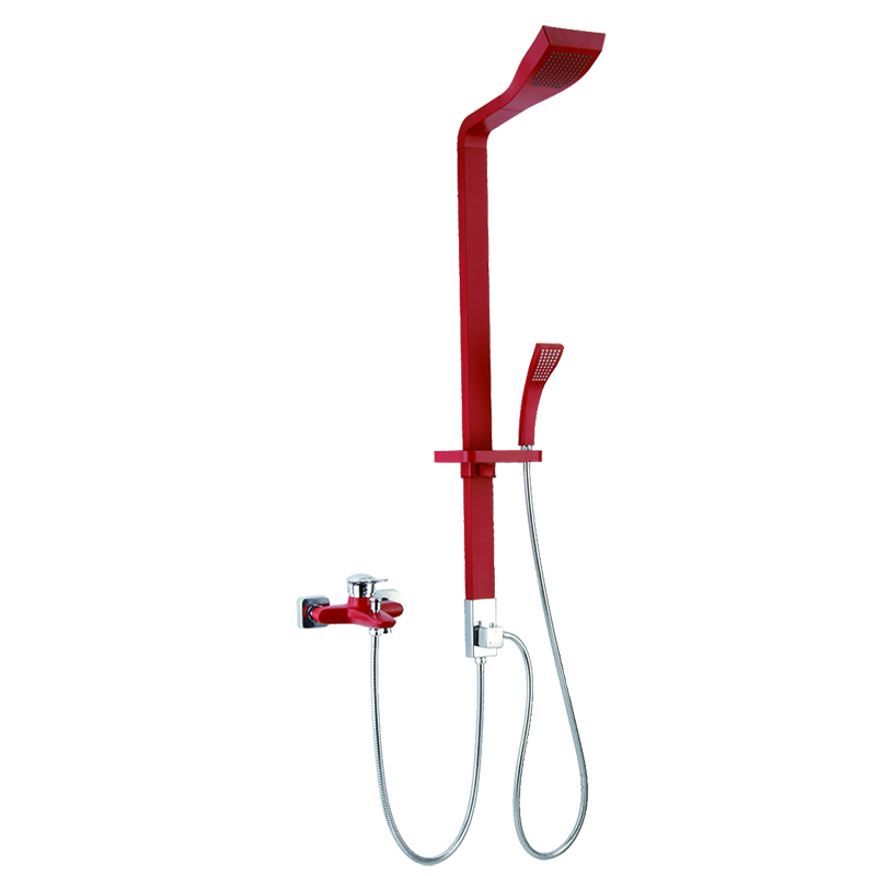 HL-2433R Red Wall mounted shower panel with multi function for bathroom