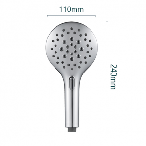 3F8858 Three Function Modern Design ABS Chromed Handheld shower head with button Switch for Bathroom