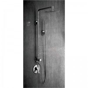 HL-3152 Stainless Steel 304 multi Function Chromed Shower Column Set including rain shower ,handheld shower and spray massage for Bathroom