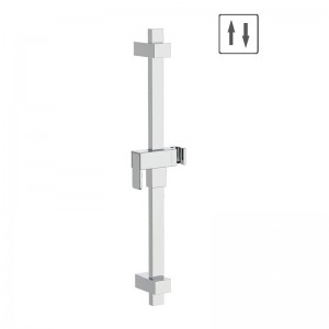 SR-23-1 24 Inch Stainless Steel Square Chromed Shower Slider Bar With Adjustable Handheld Shower Shower Bracket