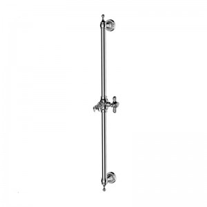 SR-1G Vintage Style Wall Mounted Brass Round Shower Slider Bar With Adjustable Handheld Shower Head Holder For Bathroom