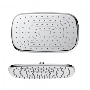 1F650 High Pressure ABS Chromed Rectangle Single Function Rain Shower head For Bathroom