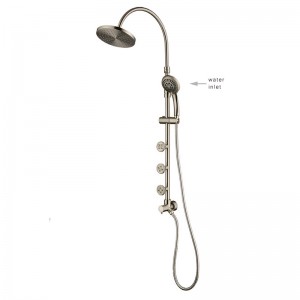 HL-3140  Brass multi Function Chromed Shower Column Set  for Bathroom