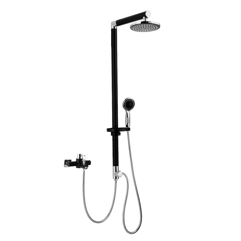 HL-2450B Type “L” Al Multi-Function Black Shower Panel with cUPC certification including  Rainfall Rain Shower Head and Hand Shower for Bathroom