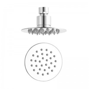 HL6410  4 inch Single Function Round 304 Stainless Steel Ultra-thin High Pressure Rain Shower Head for Bathroom
