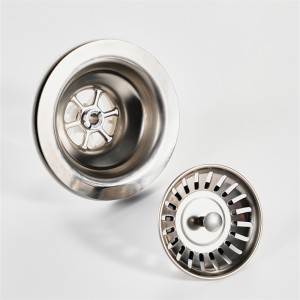 HL-9102A  Kitchen Sink Stainless Steel Basket Strainer Water Stopper With Drain Assembly,Chromed Finish Rustproof And Durable