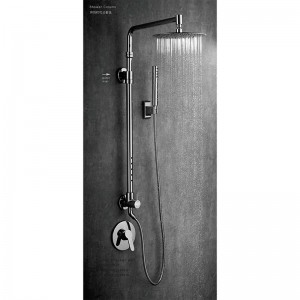 HL-3152 Stainless Steel 304 multi Function Chromed Shower Column Set including rain shower ,handheld shower and spray massage for Bathroom