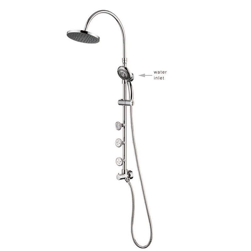 HL-3140  Brass multi Function Chromed Shower Column Set  for Bathroom