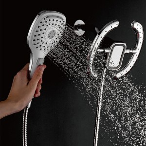 ZM8818 Magnetic Auto-Switch Dual Shower Head with handheld Spray Shower head Kit for Bathroom