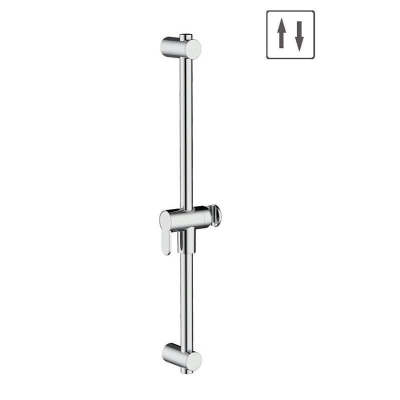 SR-24-1 24 Inch Stainless Steel Round Chromed Shower Slider Bar  Screw Wall Mounted ,Surface Chromed